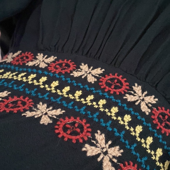 American eagle black festival dress. Embroidered - Picture 4 of 5